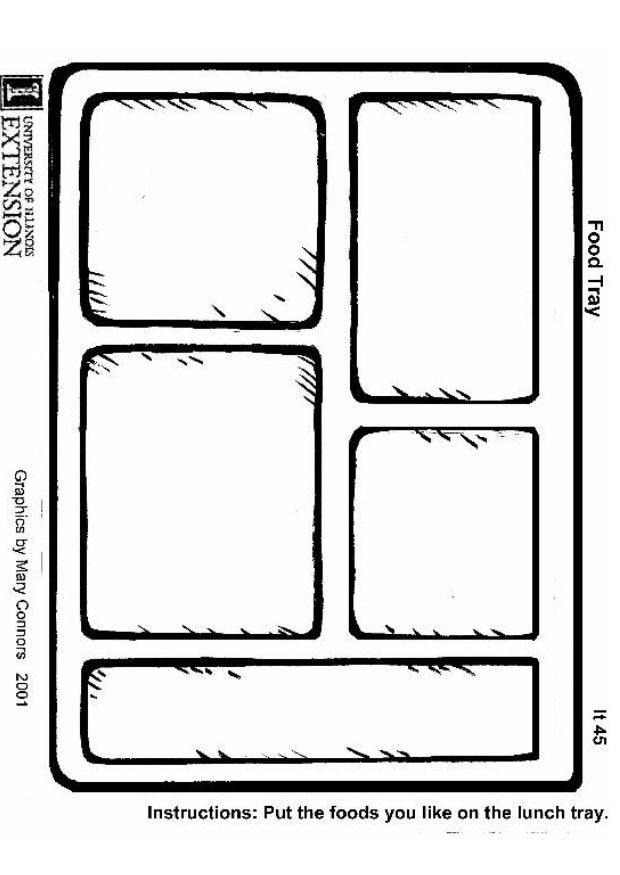 Dibujo para colorear plato