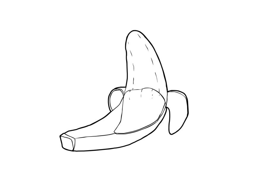 Dibujo para colorear plA¡tano