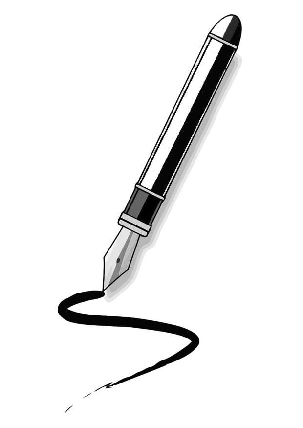 Dibujo para colorear pluma estilogrA¡fica