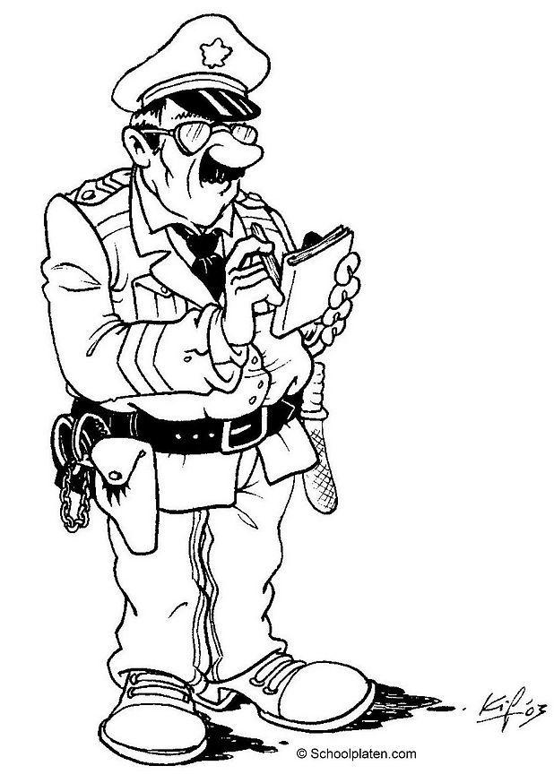 Dibujo para colorear policA­a