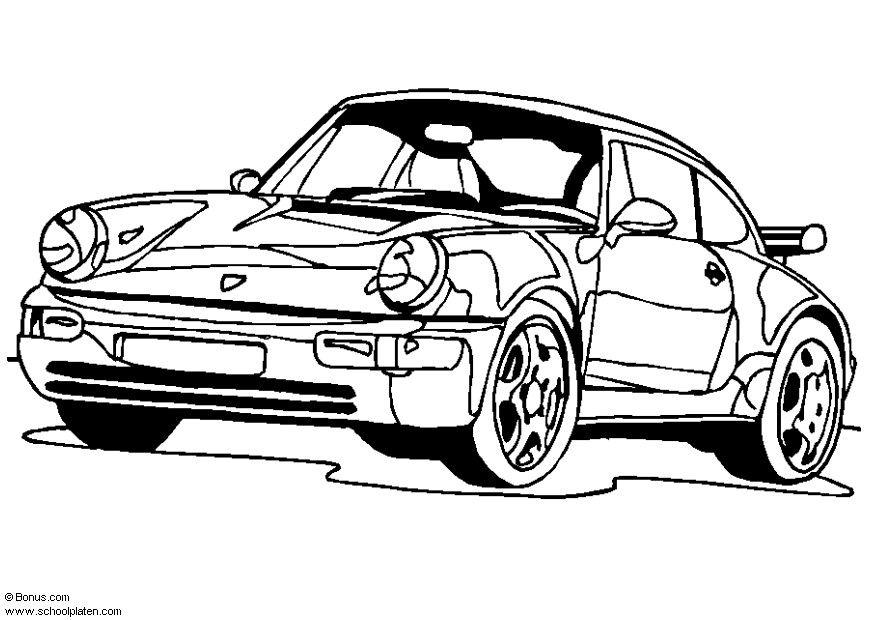 Dibujo para colorear porsche 911 turbo
