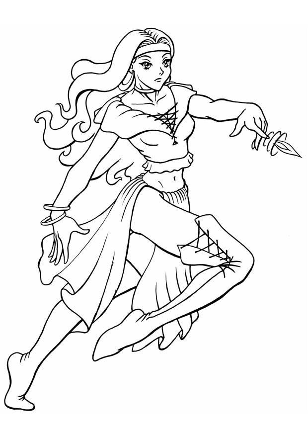 Dibujo para colorear princesa