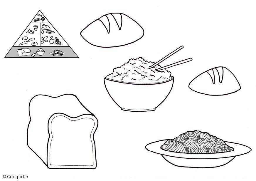 Dibujo para colorear productos del grano
