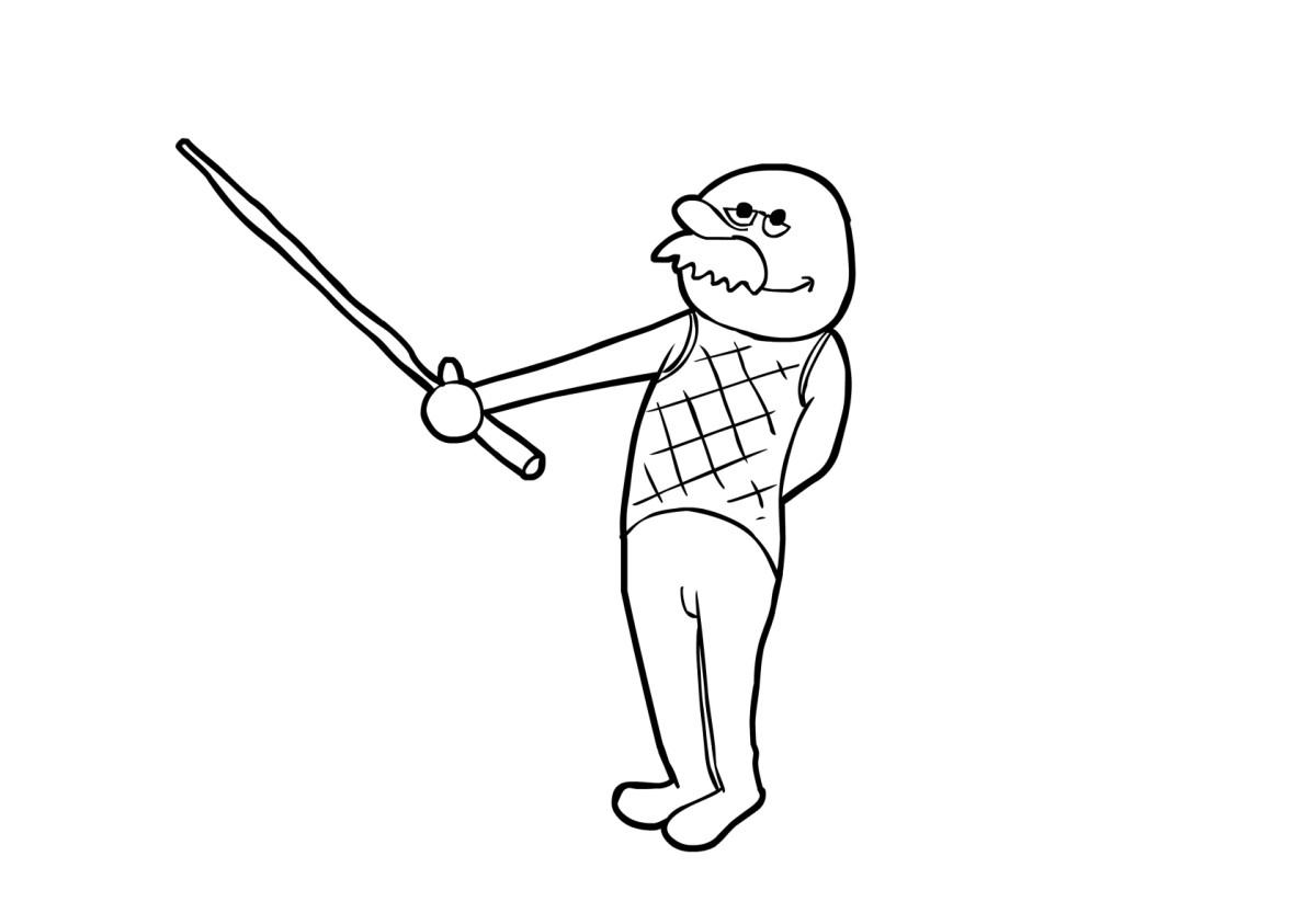 Dibujo para colorear profesor