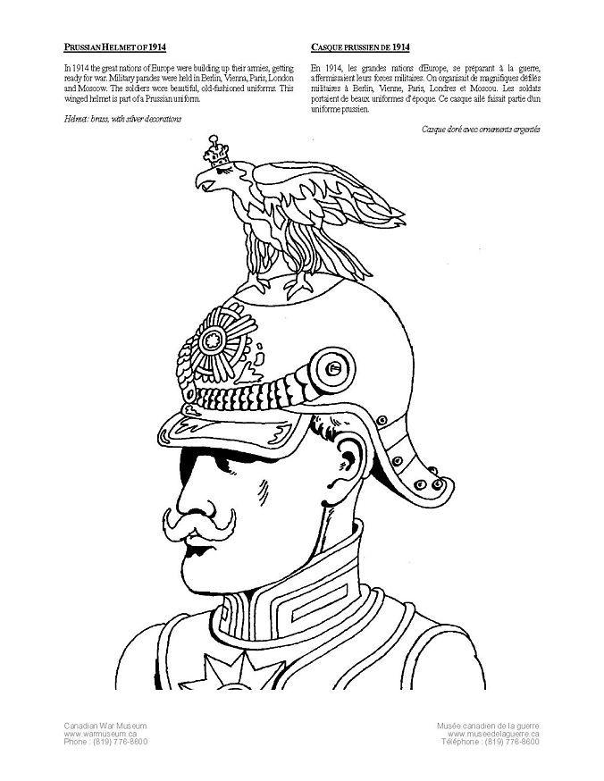 Dibujo para colorear prusiano