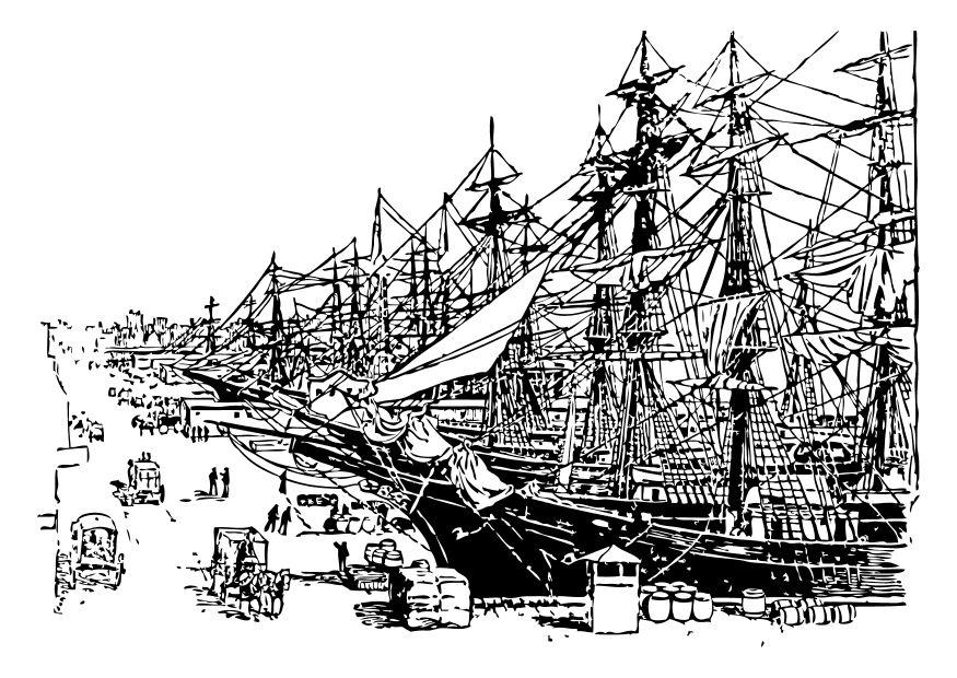 Dibujo para colorear puerto
