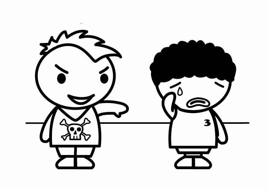Dibujo para colorear racismo
