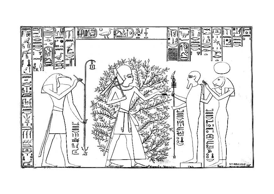 Dibujo para colorear ramses y el A¡rbol de la vida