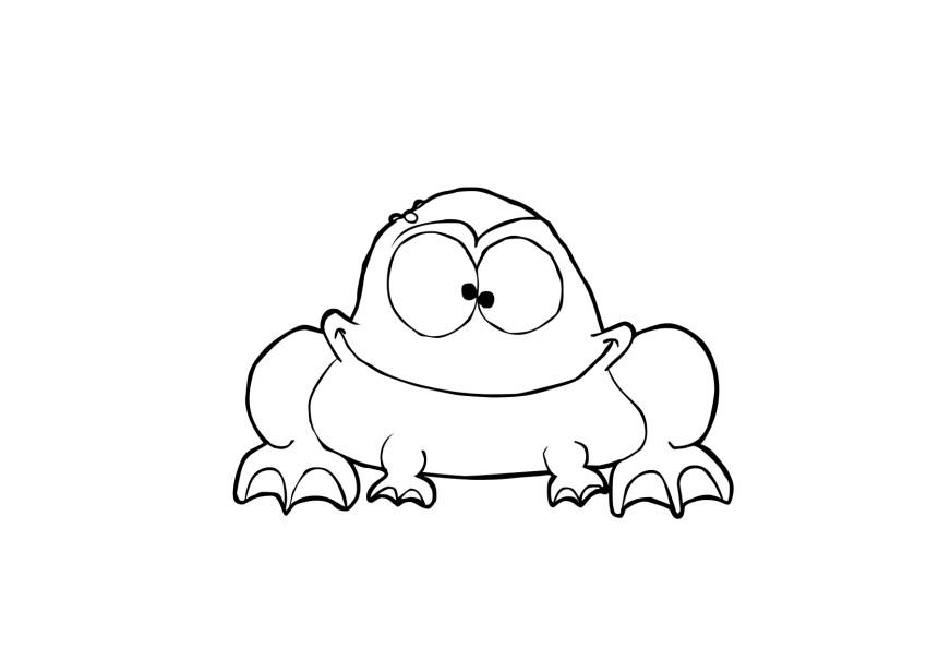Dibujo para colorear rana