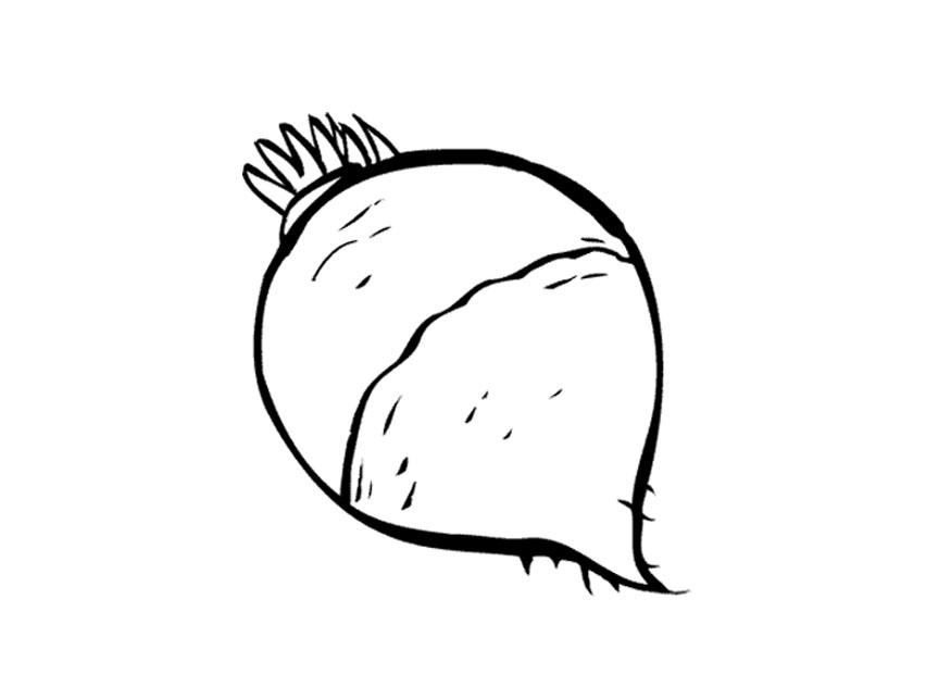 Dibujo para colorear rA¡bano