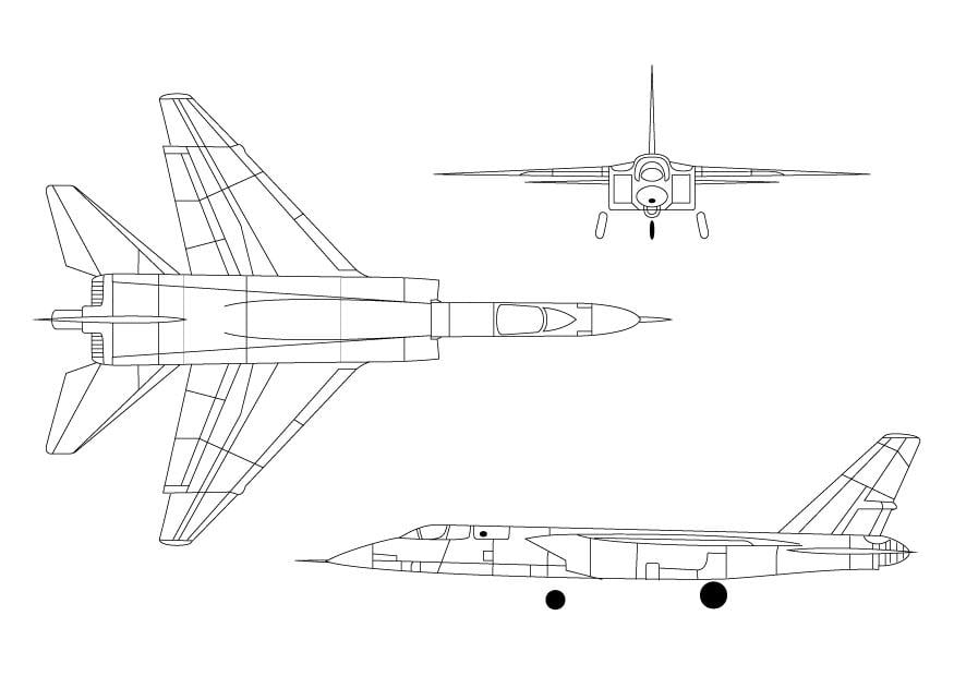 Dibujo para colorear reactor a-5a vigilante
