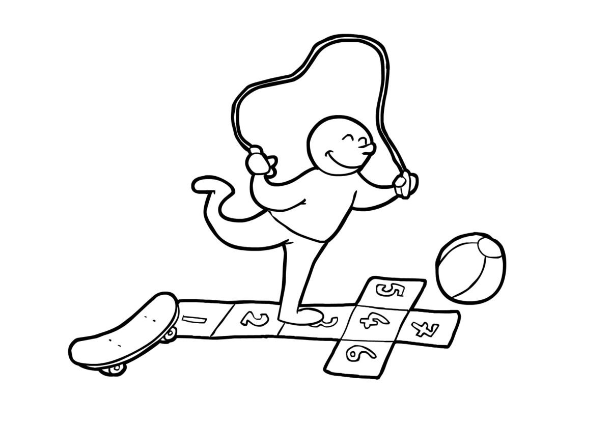 Dibujo para colorear recreo