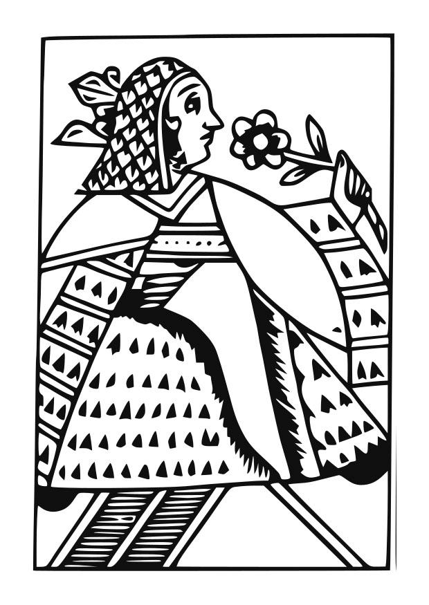 Dibujo para colorear reina