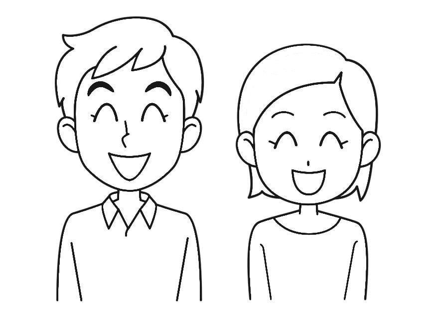 Dibujo para colorear reir