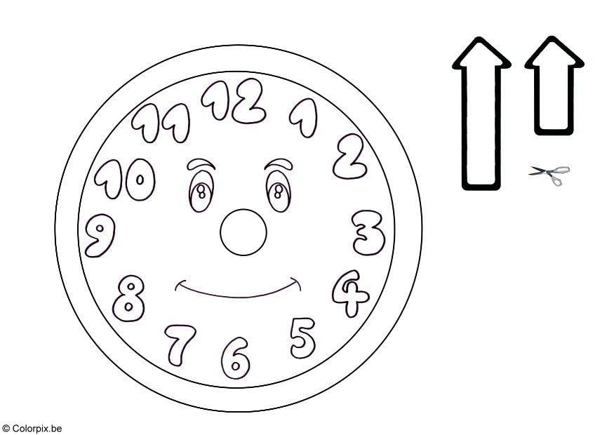 Dibujo para colorear reloj