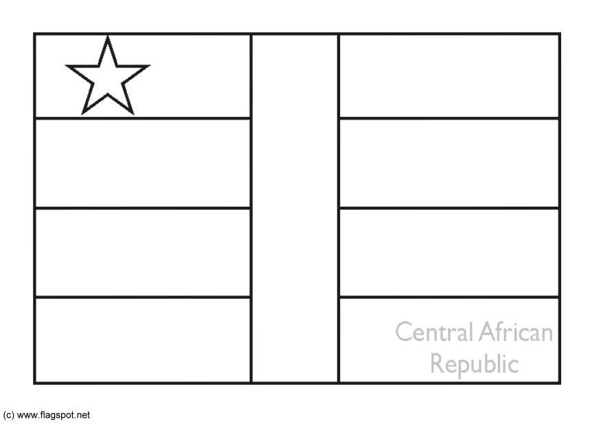 Dibujo para colorear repAºblica centro africana