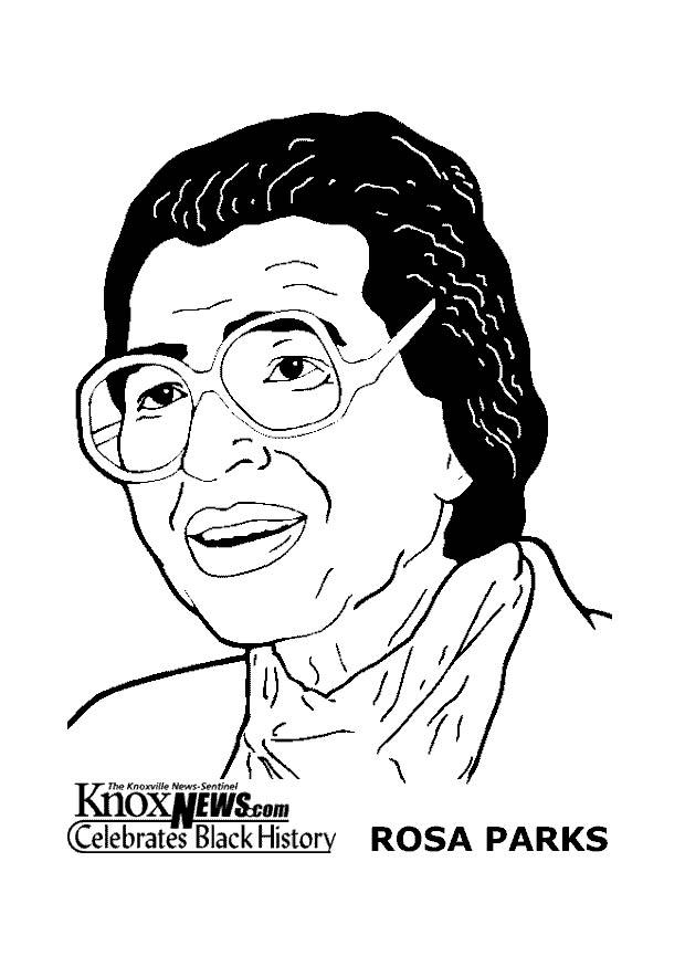 Dibujo para colorear rosa parks