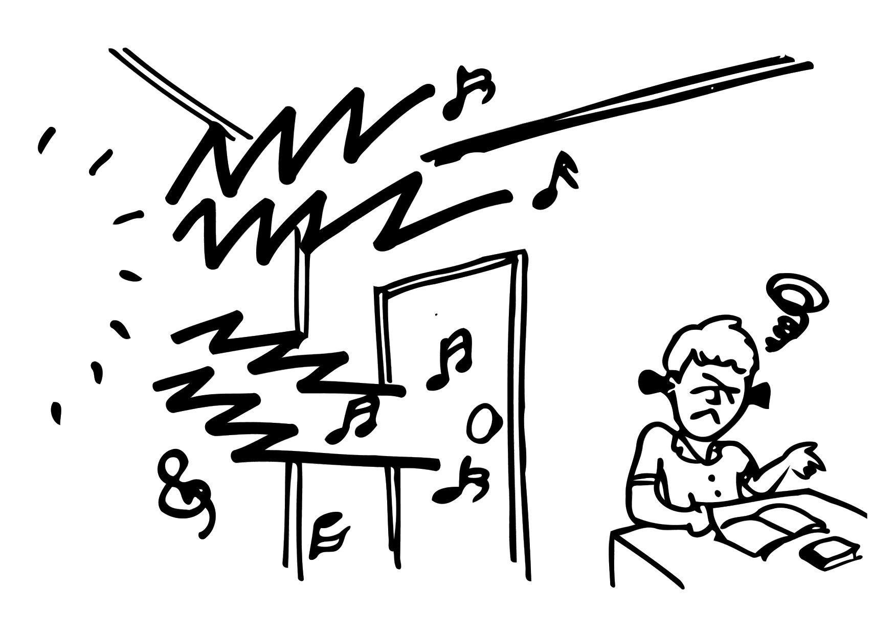 Dibujo para colorear ruido - estudiar