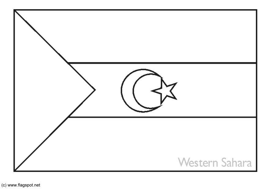 Dibujo para colorear sahara occidental