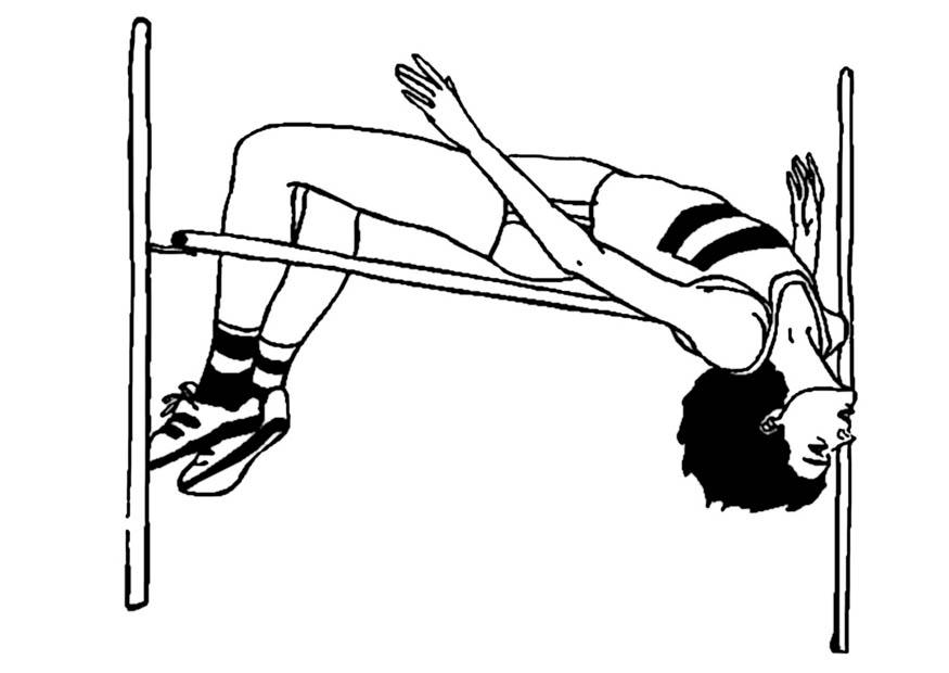 Dibujo para colorear salto de altura
