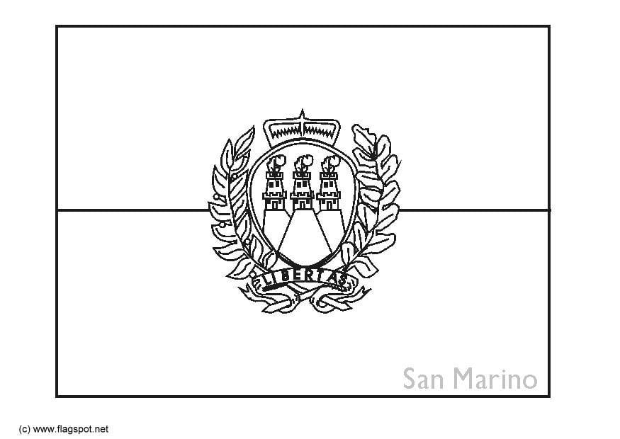 Dibujo para colorear san marino