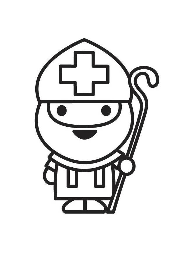 Dibujo para colorear san nicolA¡s