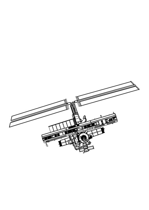 Dibujo para colorear satA©lite