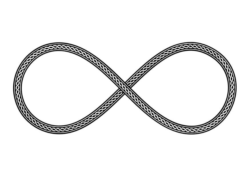 Dibujo para colorear sA­mbolo - infinito