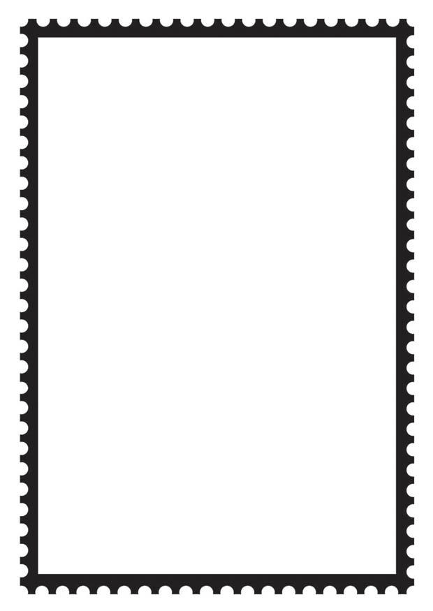Dibujo para colorear sello rectangular