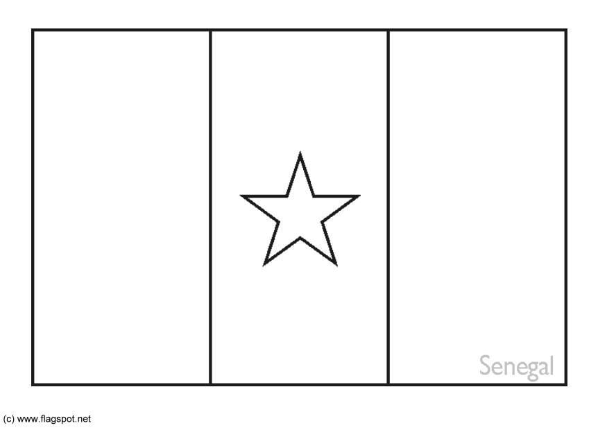 Dibujo para colorear senegal
