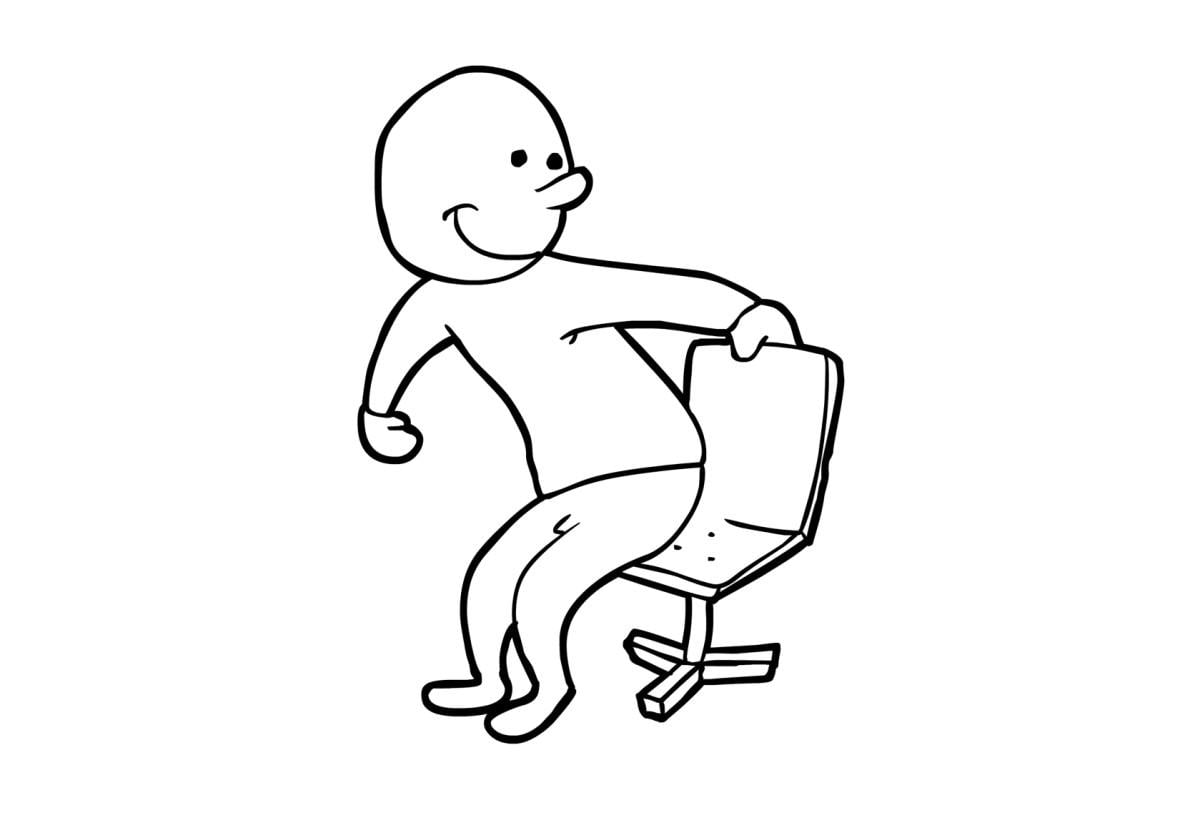 Dibujo para colorear sentarse