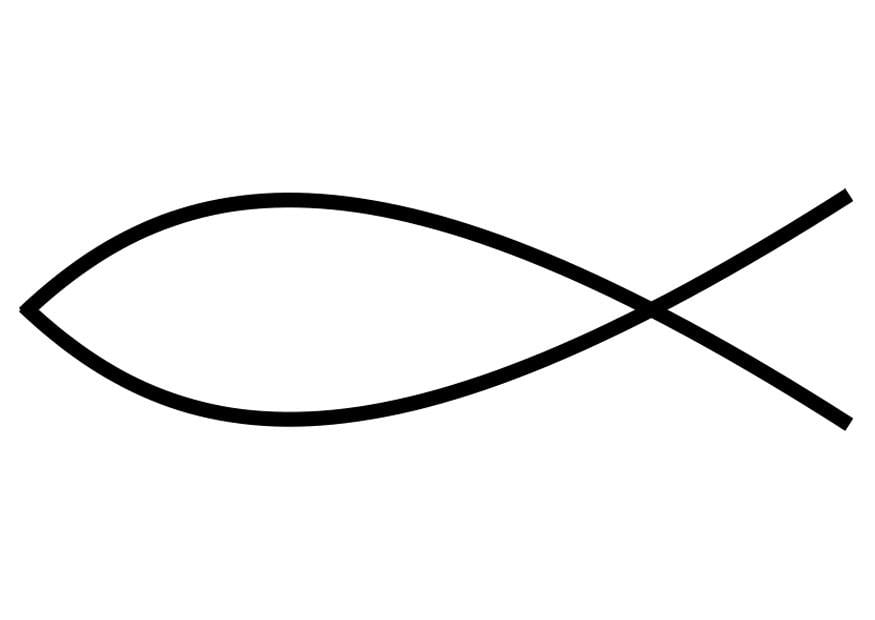 Dibujo para colorear signo de cristo