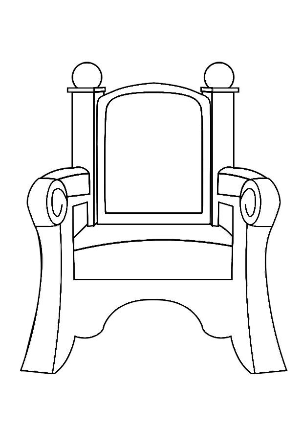 Dibujo para colorear silla de san nicolA¡s