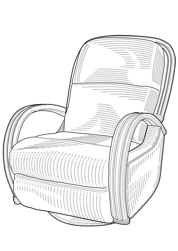 Dibujo para colorear sillA³n