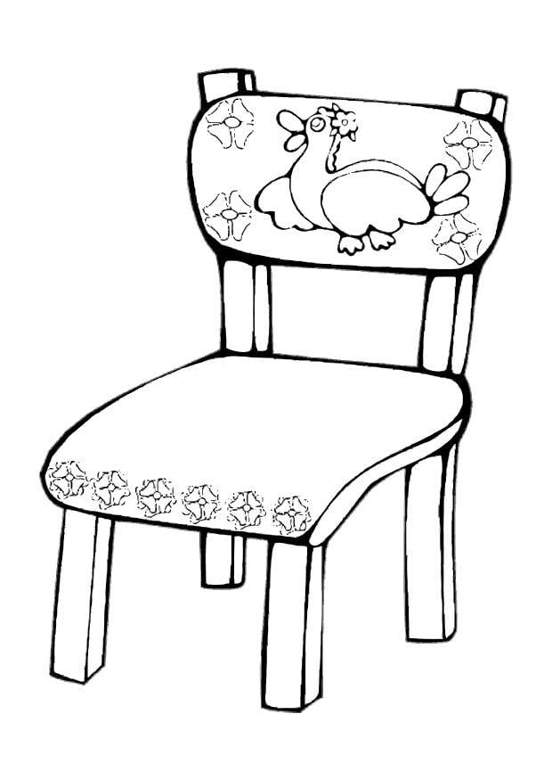 Dibujo para colorear sillita