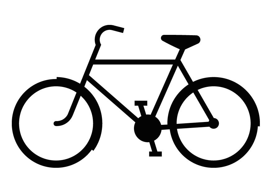 Dibujo para colorear silueta de bicicleta