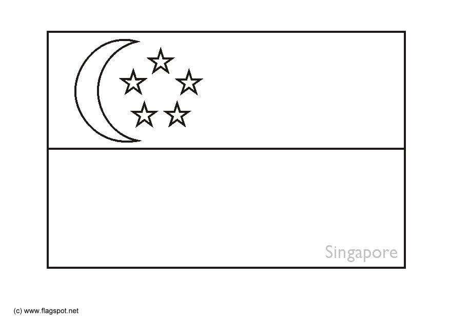 Dibujo para colorear singapur