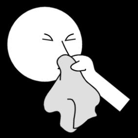 Dibujo para colorear sonarse la nariz