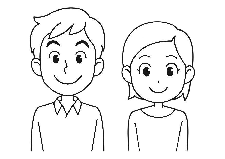 Dibujo para colorear sonrie