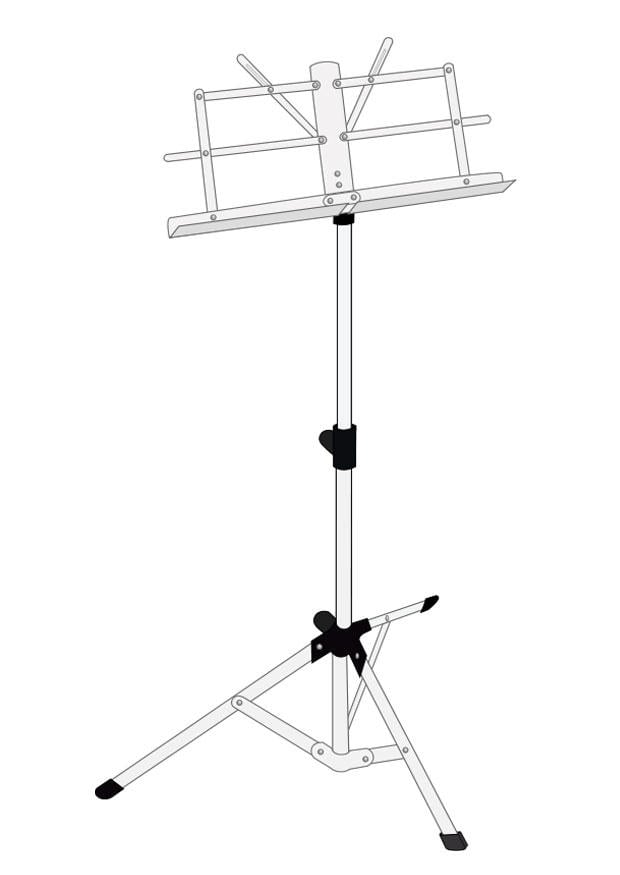 Dibujo para colorear soporte para partituras