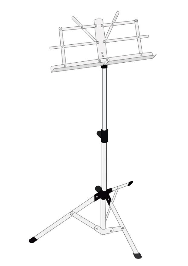 Dibujo para colorear soporte para partituras