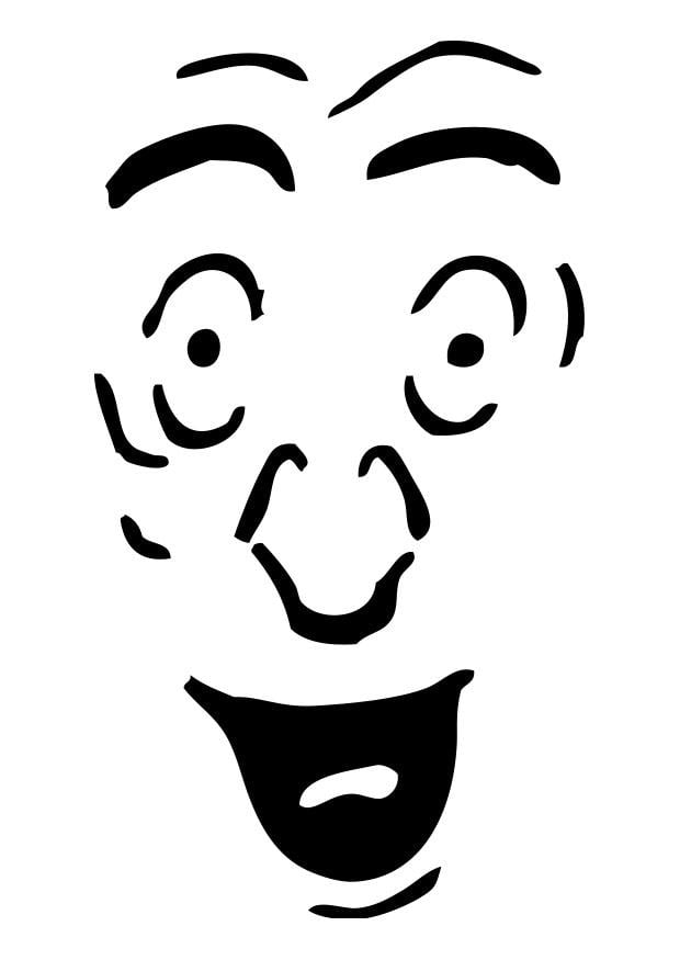 Dibujo para colorear sorprendido
