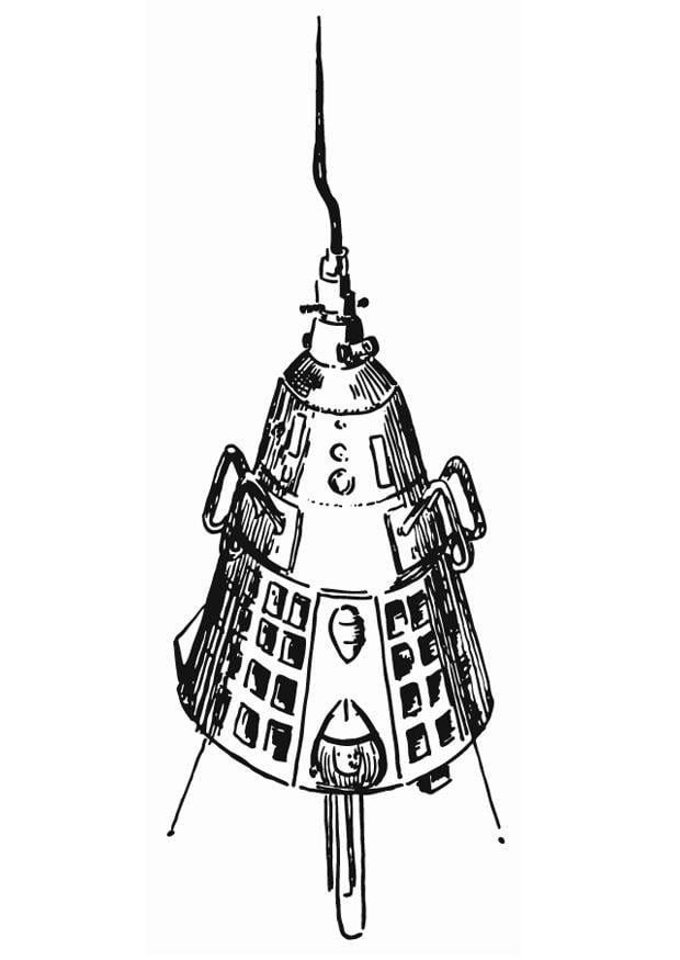 Dibujo para colorear sputnik