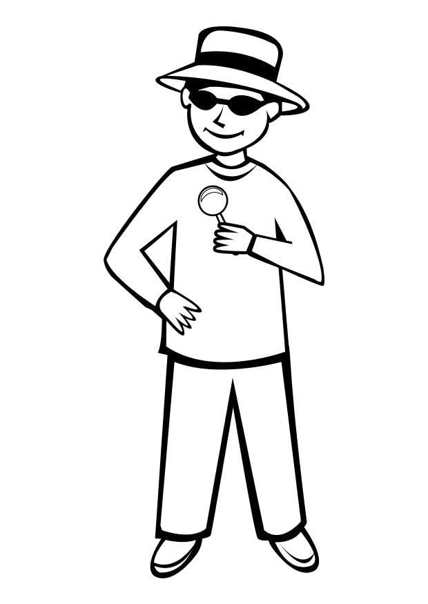 Dibujo para colorear spy kid