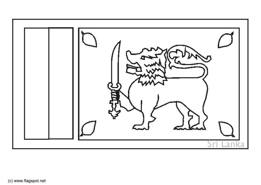 Dibujo para colorear sri lanka
