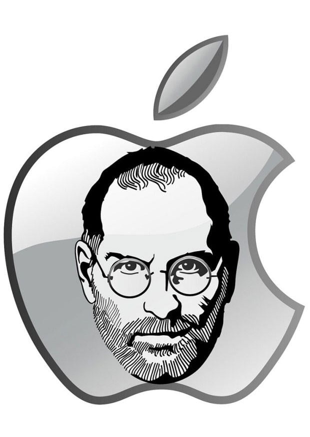 Dibujo para colorear steve jobs - apple