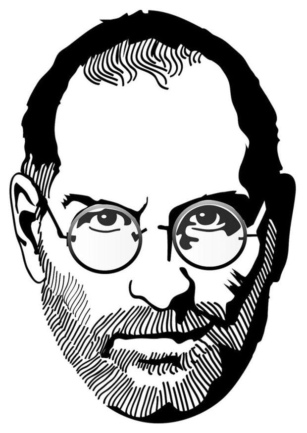 Dibujo para colorear steve jobs