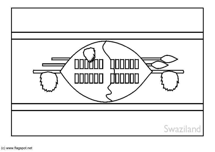 Dibujo para colorear swazilandia