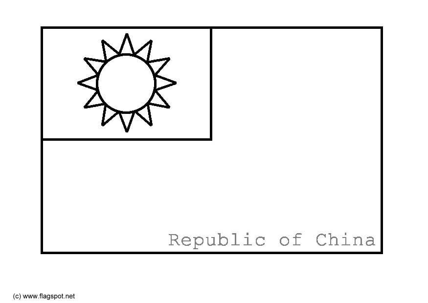 Dibujo para colorear taiwan