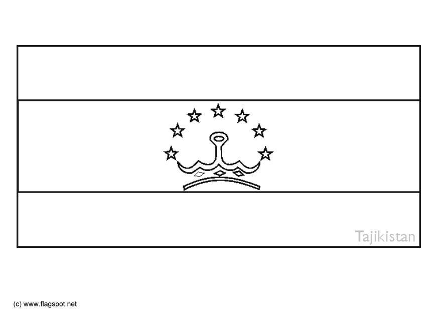 Dibujo para colorear tajikistan